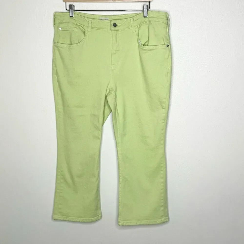 Pilcro and the Letterpress / Anthropologie Chartreuse Cropped Denim Pants - Wome